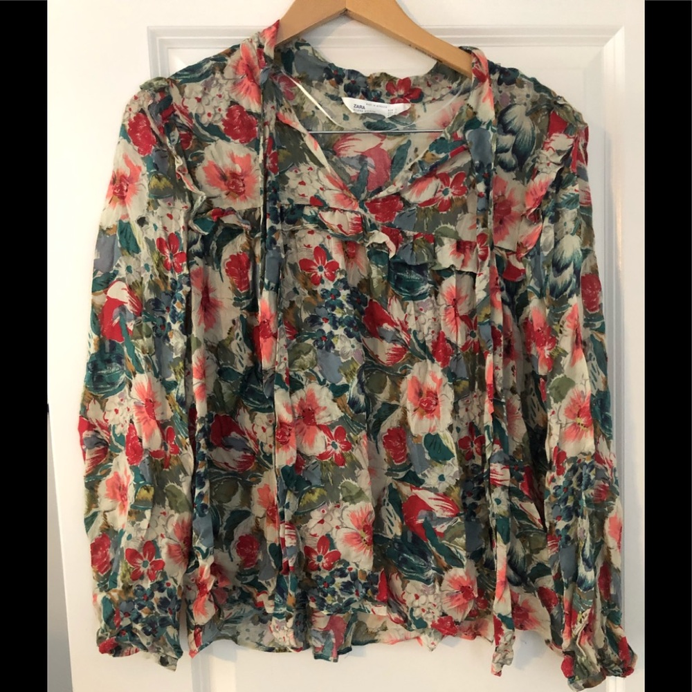 Beautiful flower pattern blouse
